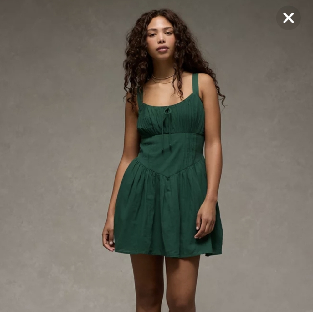 American Eagle Outfitters Green Mini Dress
